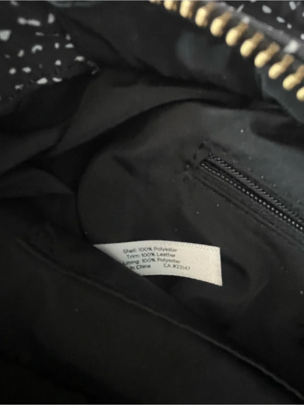 Talbots classic fall black white bag